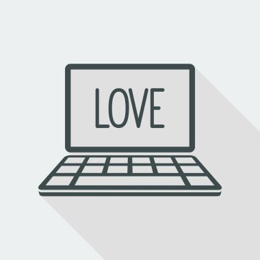 Aşk sembolü - vektör simge bilgisayar Web sitesi veya uygulama için