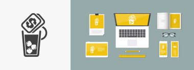 içki fiyat simge vektör çizim 