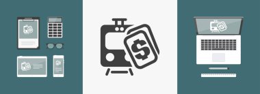 vektör çizim tren mal kavramı