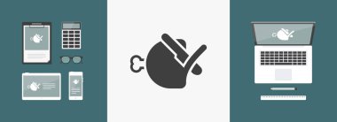 Tek izole gıda simge simge vektör çizim