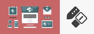 Tek izole bant simge vektör çizim