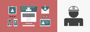 Tek izole alt simge vektör çizim