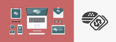 Tek izole lokanta maliyet simge vektör çizim