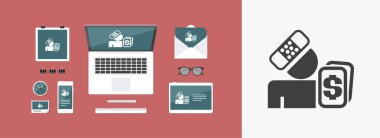 Tek izole kaza ilkesini simge vektör çizim