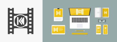 Tek izole oyuncu simge vektör çizim