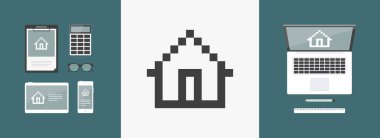 vektör Illustration pixel bilgisayar kutsal kişilerin resmi