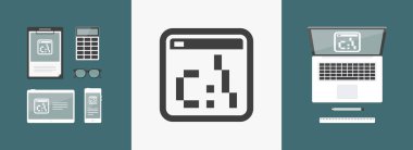 Tek izole piksel simgesinin vektör illüstrasyonu