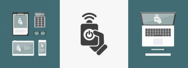 Tek izole edilmiş uzak simgenin vektör illüstrasyonu