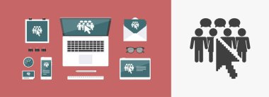 Tek izole sosyal ağ simge vektör çizim