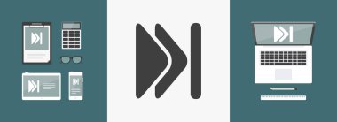 Tek izole atla simge vektör çizim