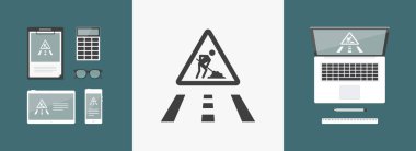 İlerleme simgesindeki tek bir yalıtılmış çalışmanın vektör illüstrasyonu