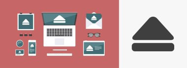 Vektör çizim dışarı atmak düğme simgesi