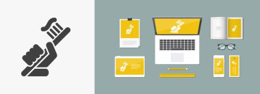 El tutma diş macunu ve diş fırçası