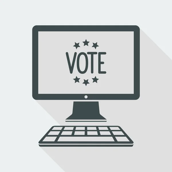 Page électorale - icône vectorielle pour le site Web ou l'application informatique — Image vectorielle