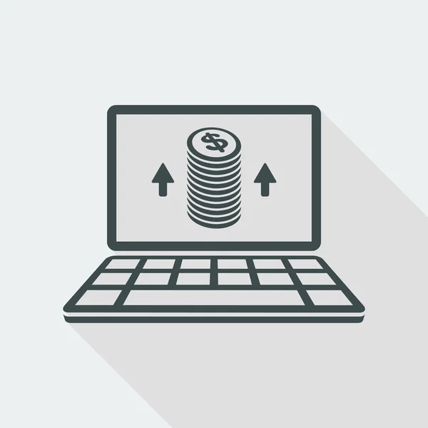 Erhöhen Pickings - Dollar - Vektor-Symbol für Computer-Website o — Stockvektor