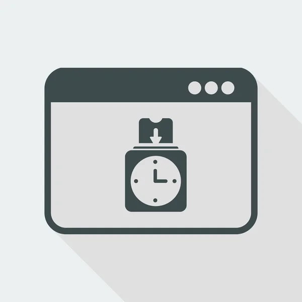 Digitální hodiny v card - vektorové ikony pro web, počítač nebo — Stockový vektor
