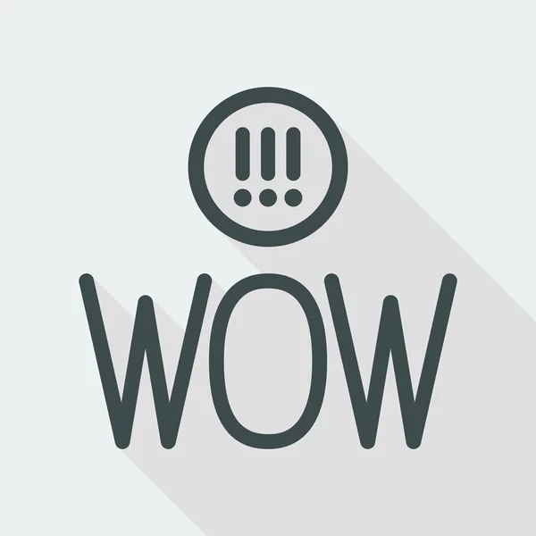"Wow "восклицание - векторная иконка для веб-сайта компьютера или приложения — стоковый вектор
