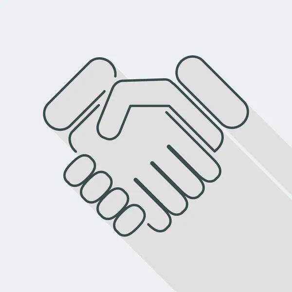 Handshake ikona - tenké série — Stockový vektor
