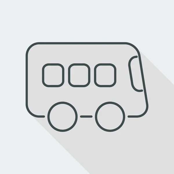 Icono del autobús - Serie delgada — Archivo Imágenes Vectoriales