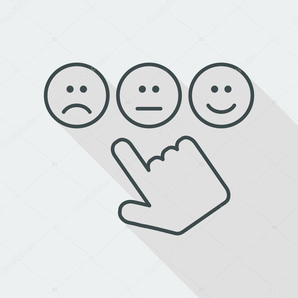 Rating smiley icon - Thin series