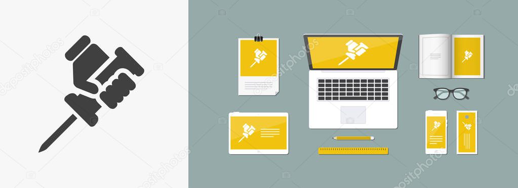 Vector illustration of single isolated repair icon