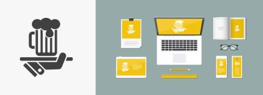 Garson servis bira simgesi