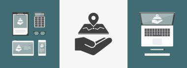 Harita kavramı - Minimal simgesi