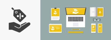 En az modern alışveriş Icon - Satılık etiket