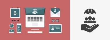 Takım koruma - Minimal vektör simgesi