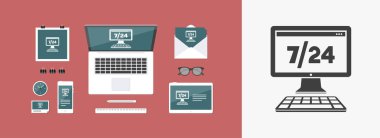 Sabit veri hizmetleri - vektör web simgesi