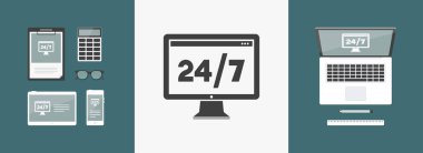 Sabit veri hizmetleri - vektör web simgesi