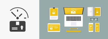 Sabit teslimat hizmeti 24/7 - vektör web simgesi