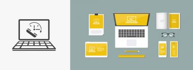 Tam zamanlı online arama hizmetleri simgesi