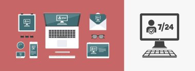 7/24 simgesi bireysel tam zamanlı Hizmetleri