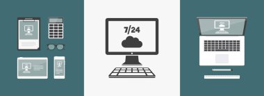 Bulut Servisi 7/24 simgesini