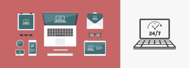 Tam zamanlı web hizmetleri simgesi