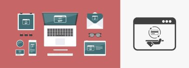 Online Bankacılık hizmetleri web simgeler