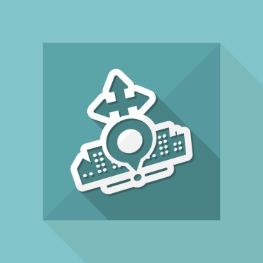 şehir haritası simgesini