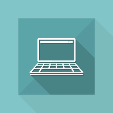 dizüstü bilgisayar basit simgesi