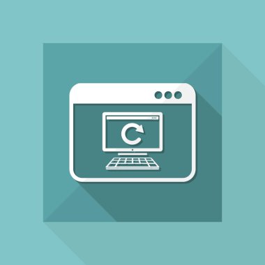 Güncelleştirmeler düz simgesi