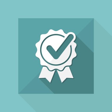 Şerit düz simgesini onay işareti