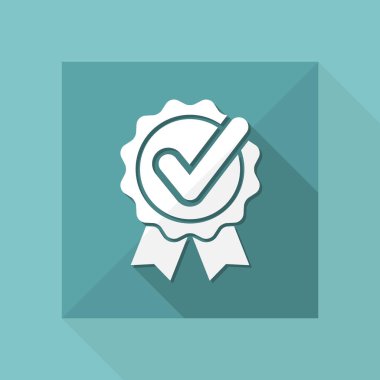 Şerit düz simgesini onay işareti