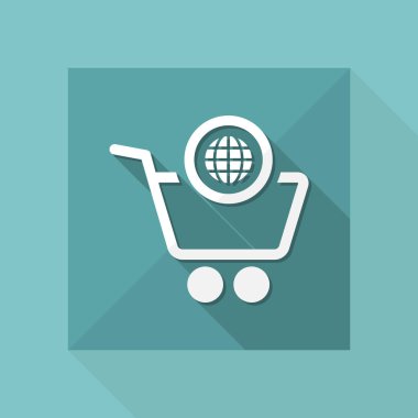 alışveriş basit simgesi