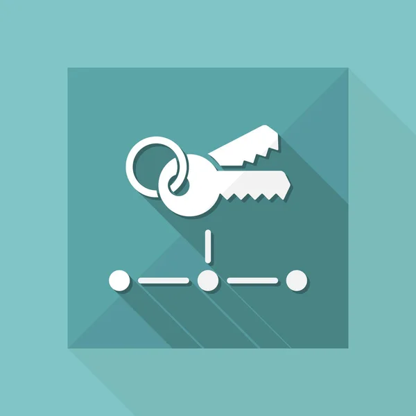 Icono de acceso clave de red — Vector de stock