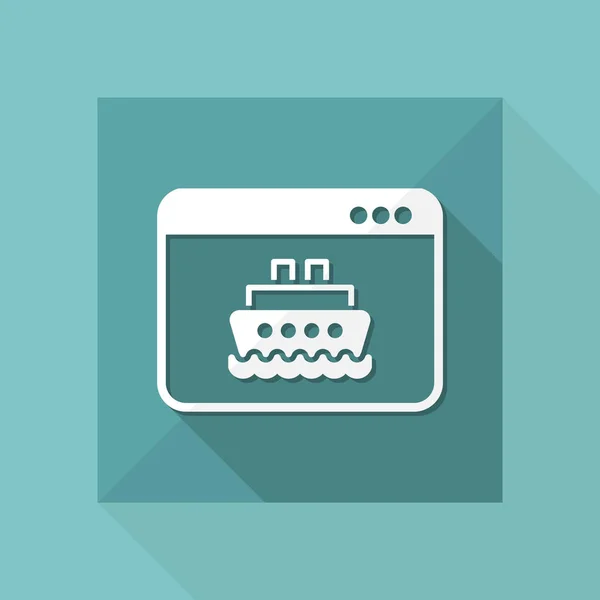 Båt web service ikonen — Stock vektor