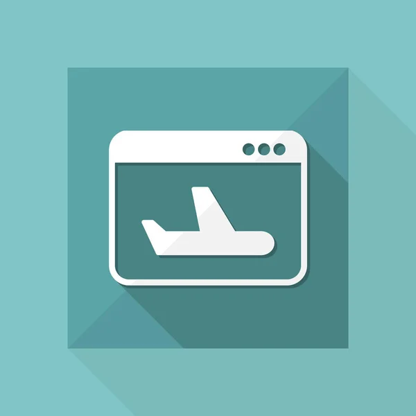 Icona dei servizi web delle compagnie aeree — Vettoriale Stock