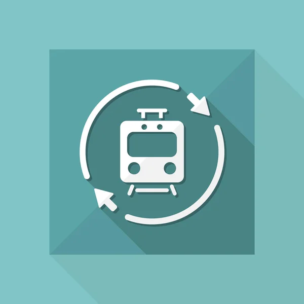 Los servicios de tren renuevan icono — Vector de stock