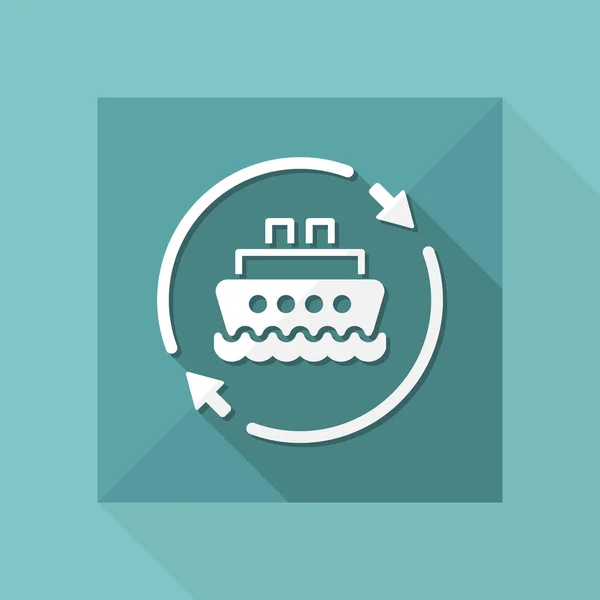 Servicios de barco renovar icono — Vector de stock