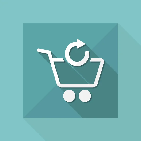 Refresh shopping cart icon — Stock Vector