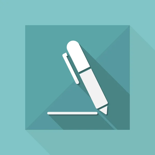 Pen - Flat pictogram — Stockvector